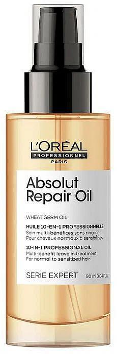 L'Oreal Professionnel Absolut Repair Oil 10-In-1 Multi-benefit Leave In Hair Serum, Serie Expert - 90 ml L'Oreal Professionnel Absolut Repair Oil 10-In-1 Multi-benefit Leave In Hair Serum, Serie Expert - 90 ml