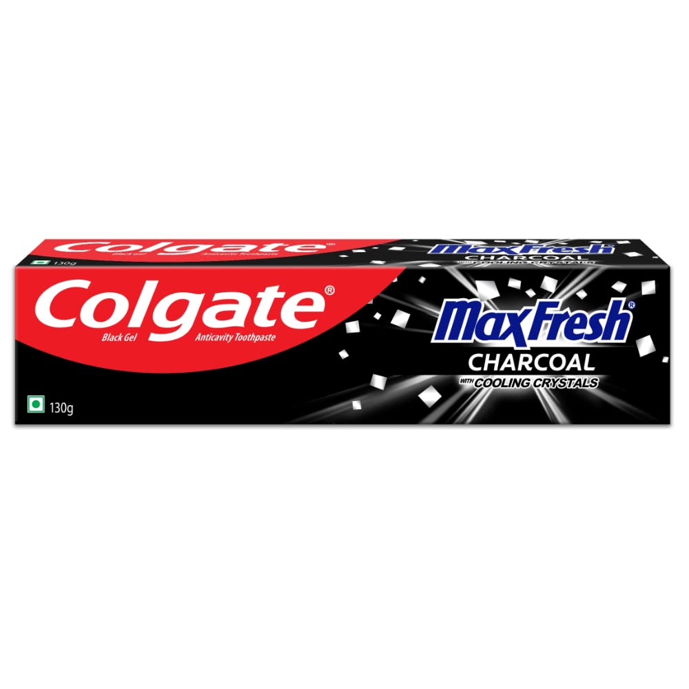Colgate MaxFresh Charcoal Toothpaste With Cooling Crystals Fights Cavities - 130 g Colgate MaxFresh Charcoal Toothpaste With Cooling Crystals Fights Cavities - 130 g