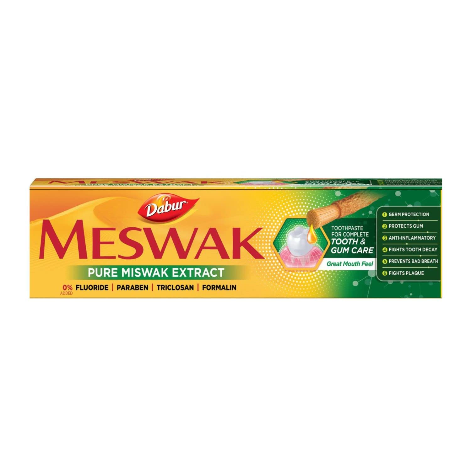 Dabur Meswak Pure Miswak Extract Toothpaste For Complete Tooth & Gum Care - 200 g Dabur Meswak Pure Miswak Extract Toothpaste For Complete Tooth & Gum Care - 200 g