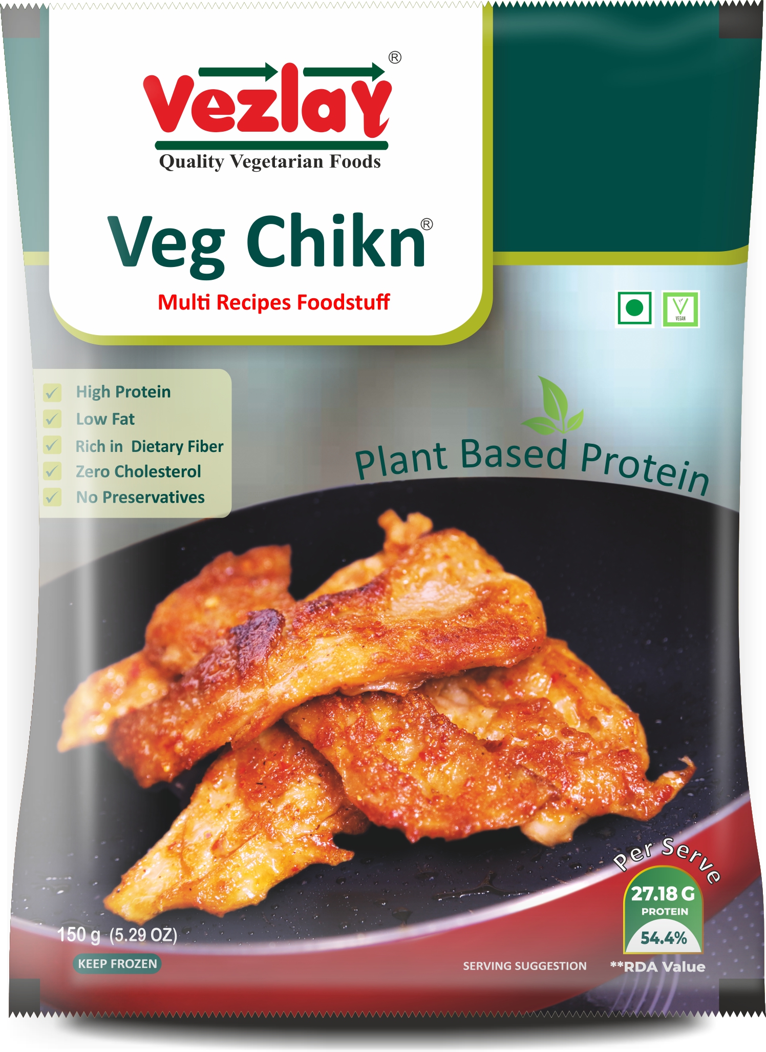 Vezlay Veg Chikn, 150 gm