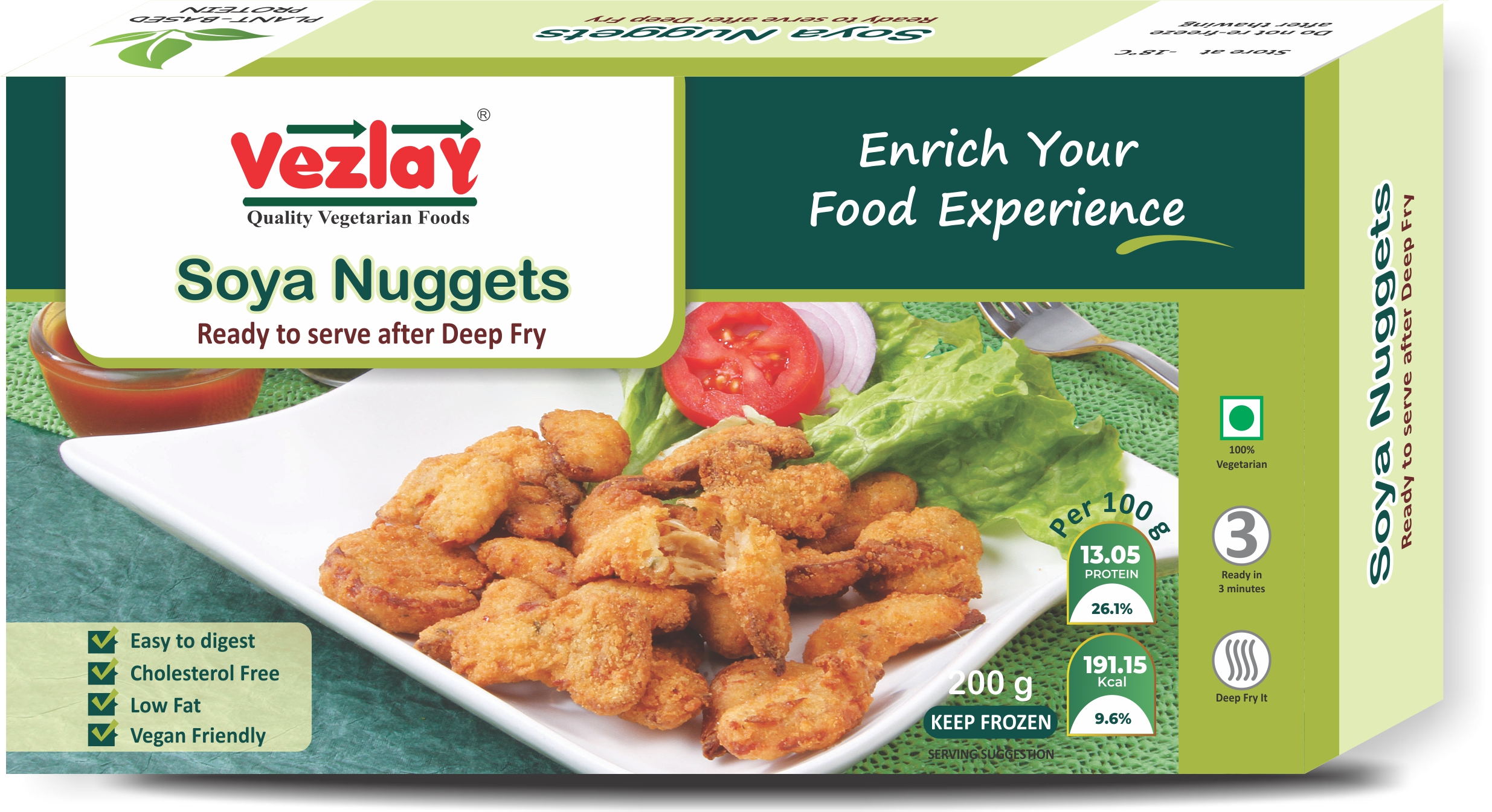 Vezlay Soya Nuggets, 200 gm