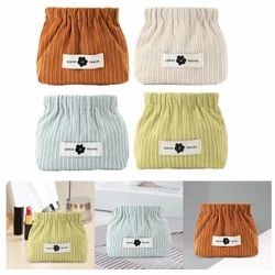 Multicolor Polyester Spacious Makeup Pouch, For Gift, Zipper
