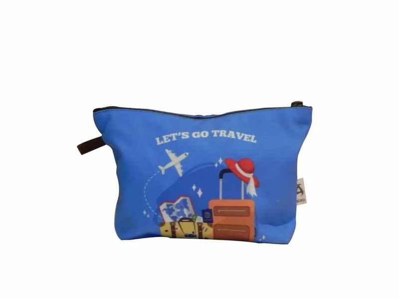 Polyester Astara Printed Travel Pouch, Zipper