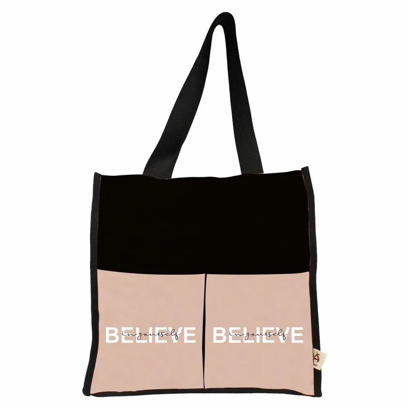Printed Astara Poly Canvas Beach Bag