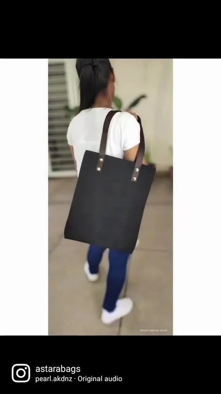 Printed Pu Handle Astara Canvas Tote Bag