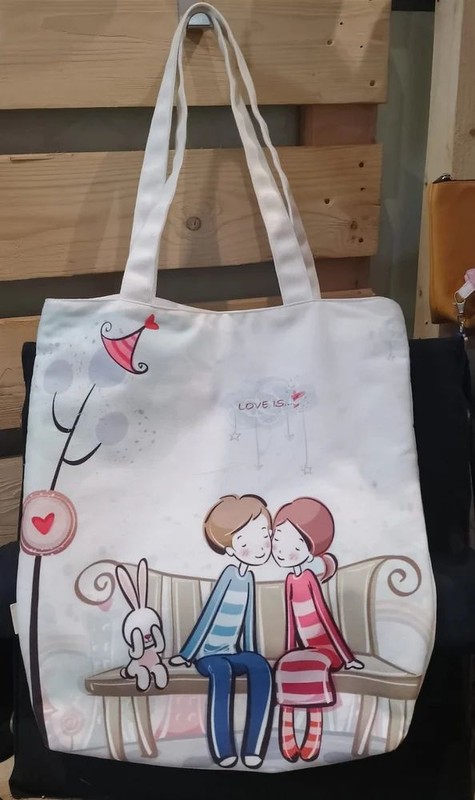 Printed Astara Poly Canvas Tote Bag