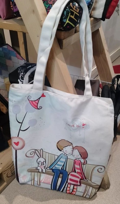 Printed Astara Poly Canvas Tote Bag