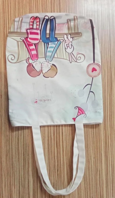 Printed Astara Poly Canvas Tote Bag