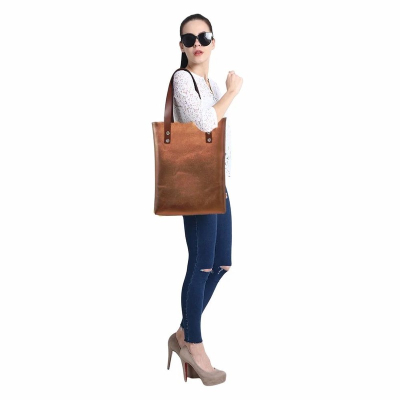 Printed PU Handle Astara Polycanvas Tote Bag
