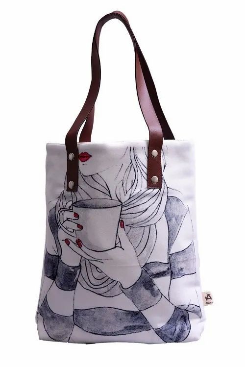 Astara printed canvas bag
