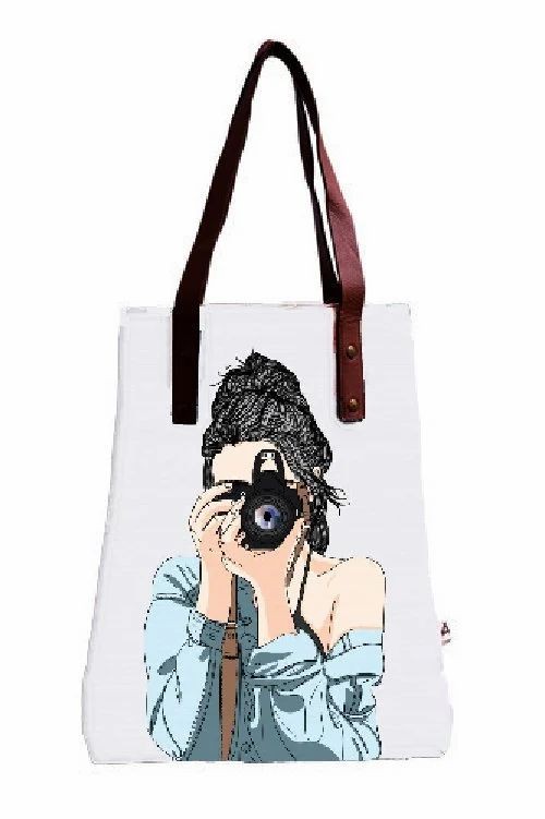 Printed PU Handle Astara Tote Bags