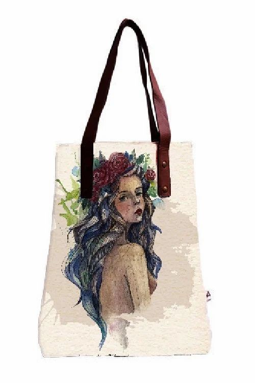 Printed PU Handle Astara Tote Bags