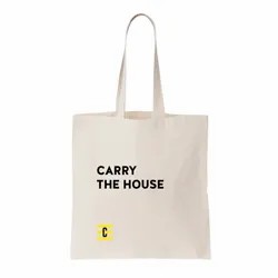 Printed Pu Handle Tote Bag