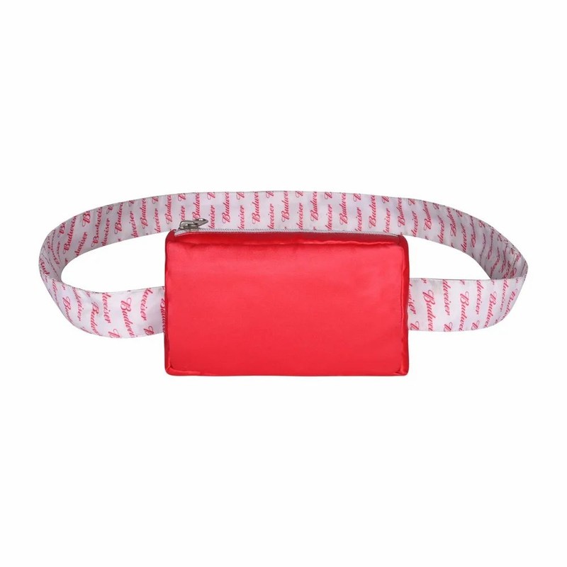 Black Adjustable Waist Pouch Bag, For Gift, Zipper