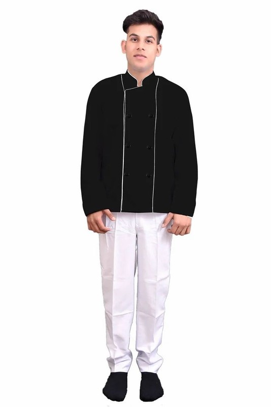 White Polyester Ara Waist Length Chef Coat, Packaging Type: Single Cellophane, Size: Medium