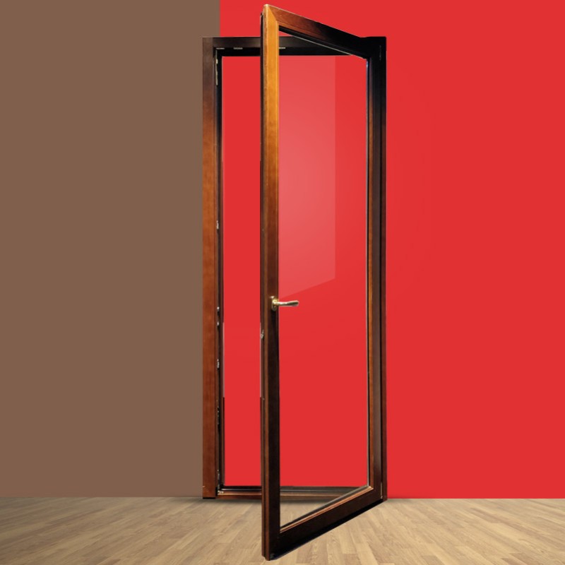 rubino aluminium clad wood door single pane with tilt and turn feature in 3ft x 7ft 