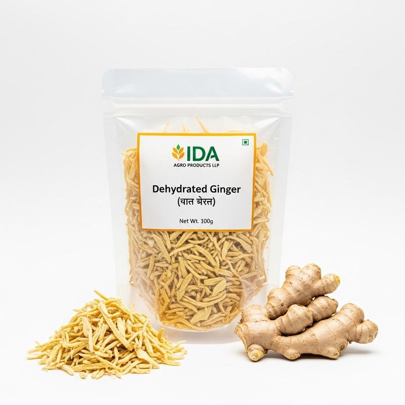 Dehydrated Ginger (Zingiber officinale) - 100 gram by Ida Agro Products LLP