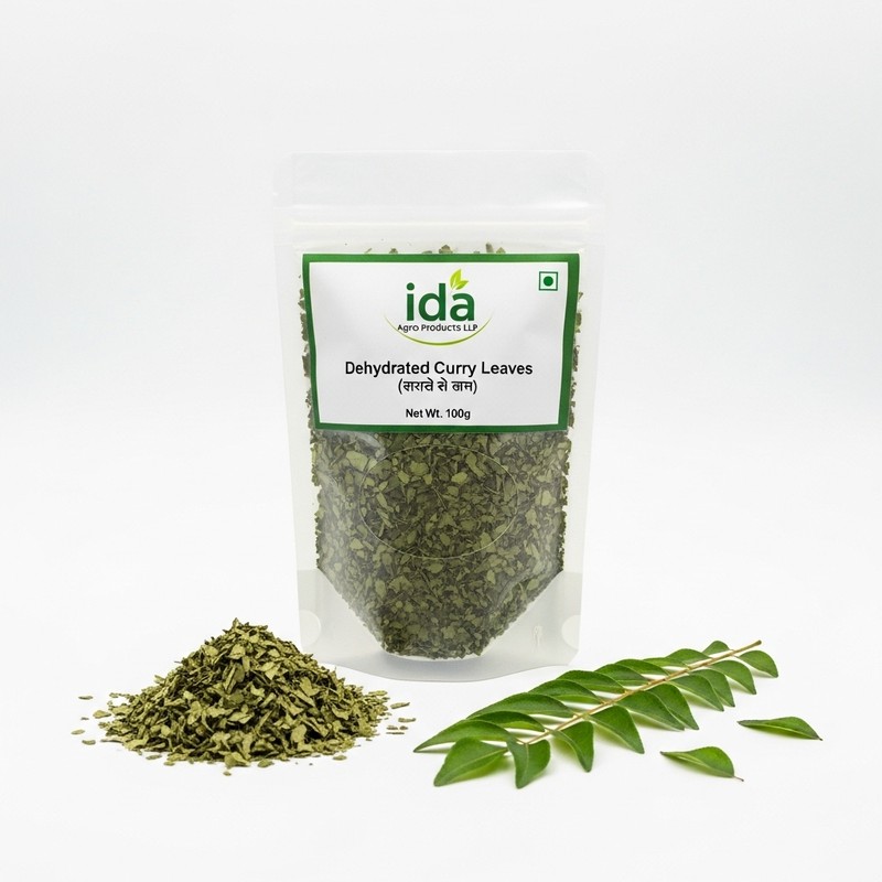 Dehydrated Curry Leaves (Murraya koenigii) - 100 gram by Ida Agro Products LLP