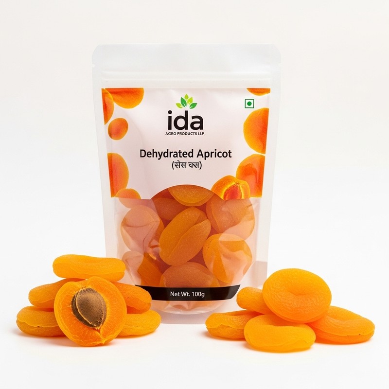 Dehydrated Apricot (Prunus armeniaca) - 100 gram by Ida Agro Products LLP
