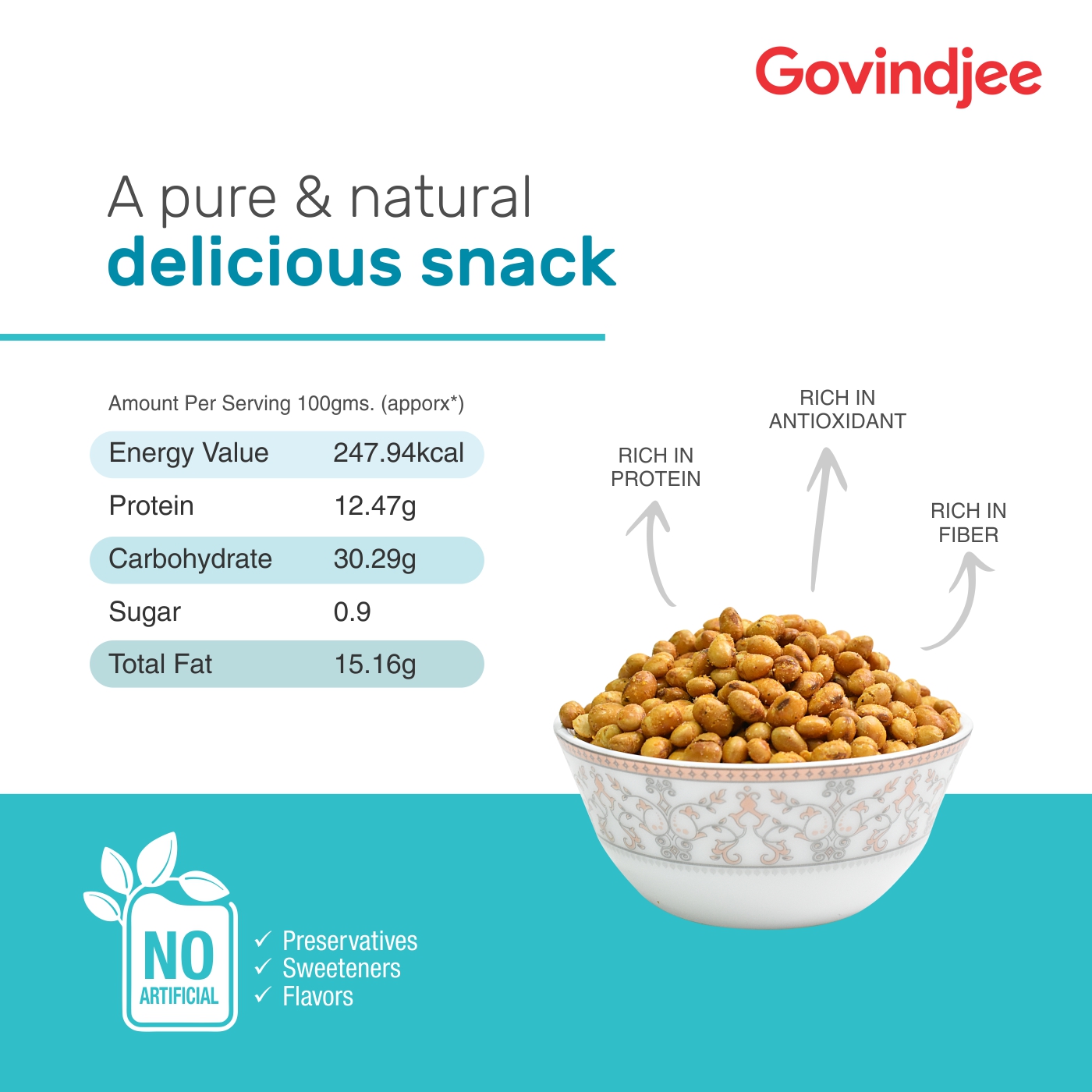 Channelier Roasted Soyabean / Soyabean Masalaa